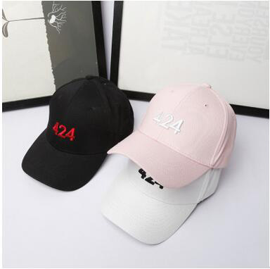 

Popular Logo 424 Embroidery Ball Caps Fashion Unisex Solid Sun Caps Teenager Sport Hats Hot Sale Canvas Hats, Pink