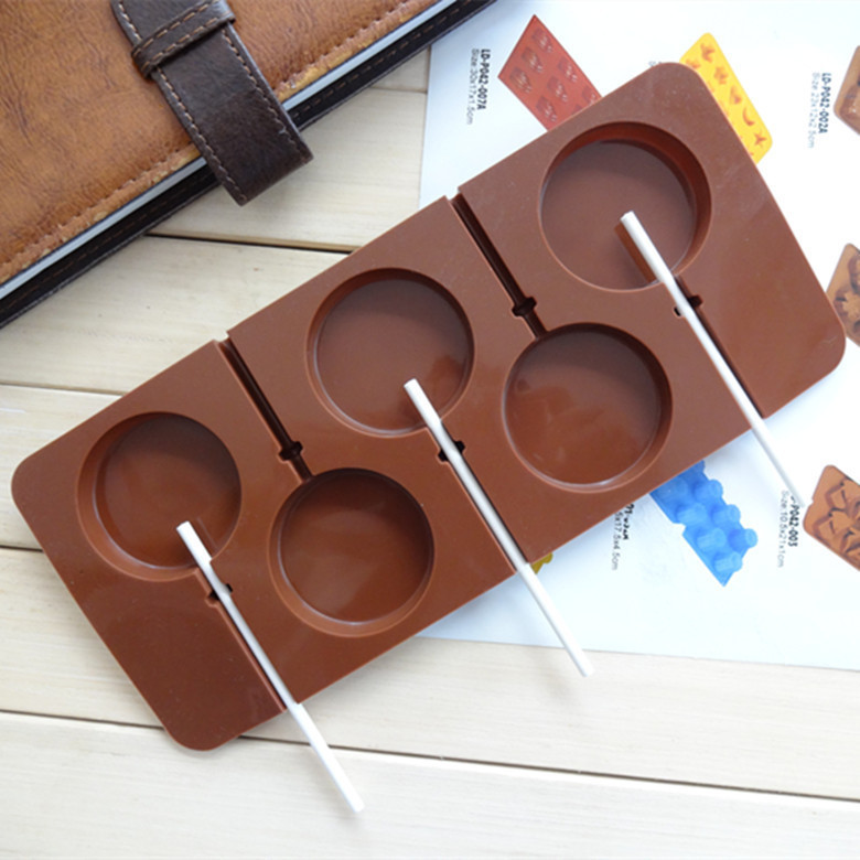 

CORATED Supply 5 even rounded star lollipop molds (comes with 6 small stick) into the oven cake decorating tools silicone mold