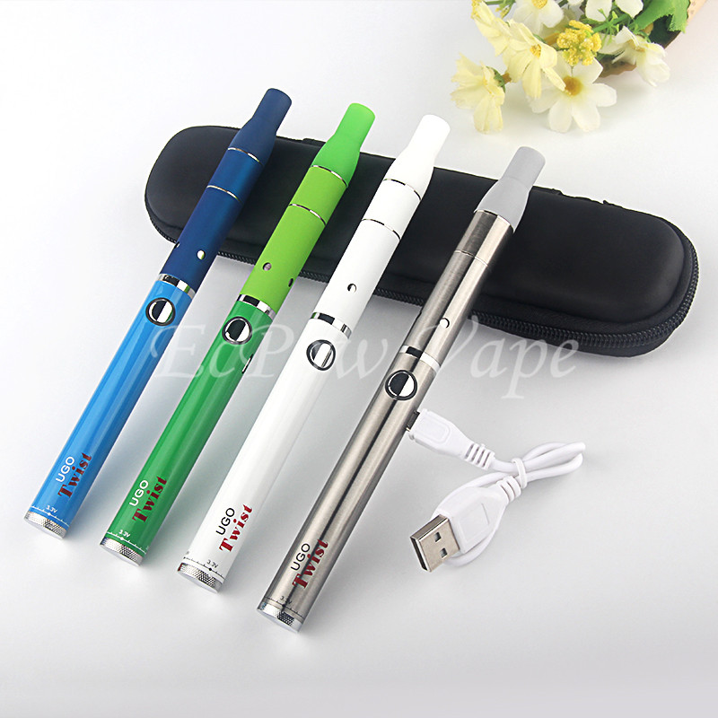 

1PCS MOQ UGO Dry Herb Vaporizer Starter Kit Ago Vape Pen 510 UGO-TWIST Adjustable Voltage Battery 650 900 mah Best Vaping By ePacket