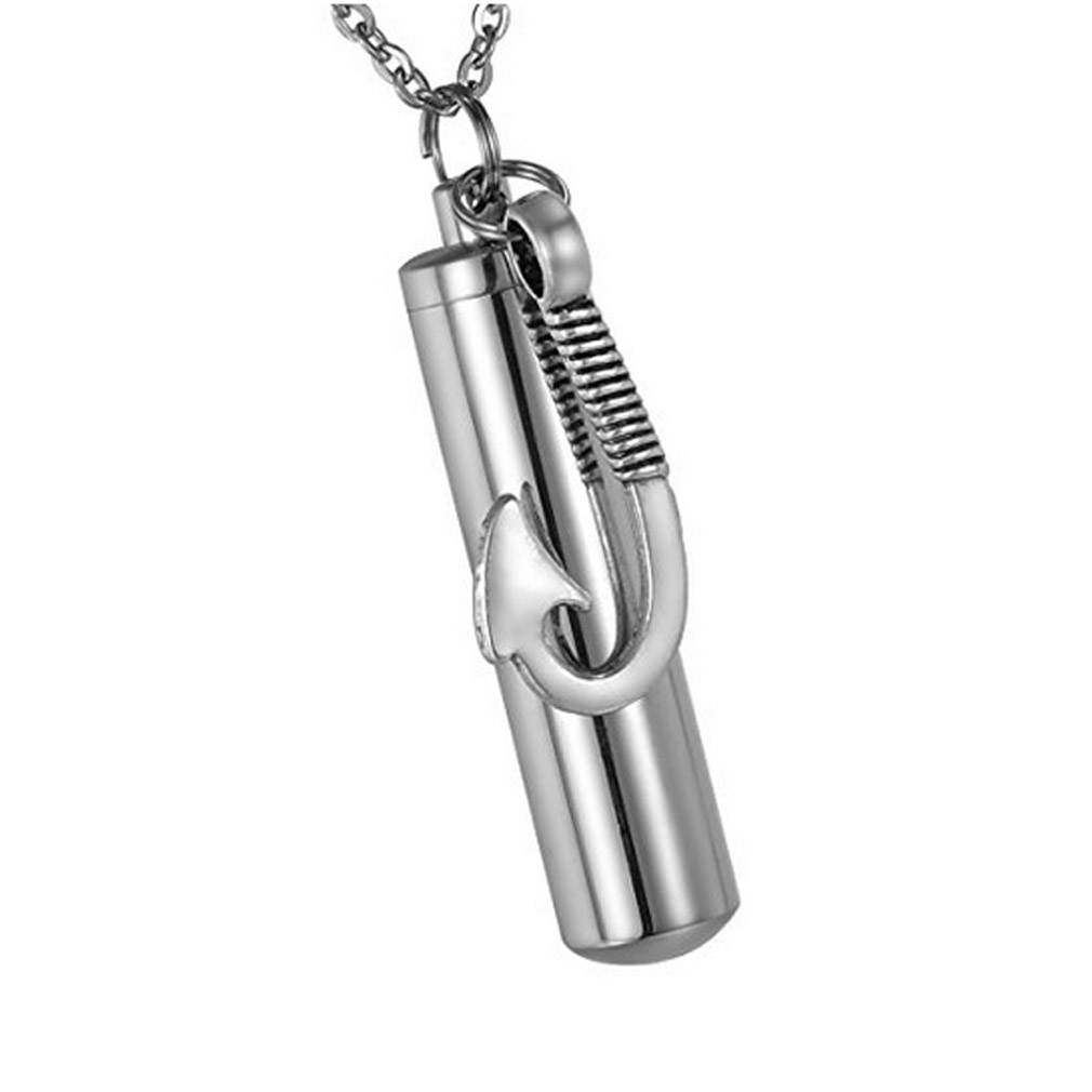 Crouement de bijoux de crémation Collier de poisson Collier d'urne pour cendres Porte-commémoration en acier inoxydable avec kit de remplissage d
