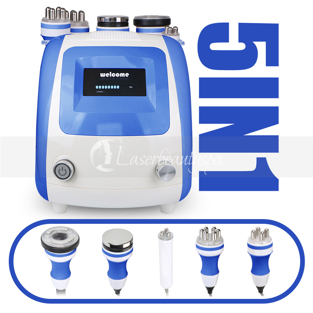 Pro Touch Screen 5 In 1 Unoisetion Cavitation Body Slimming Multipole RF Vacuum Wrinkle Removal Beauty Machine Three Colors