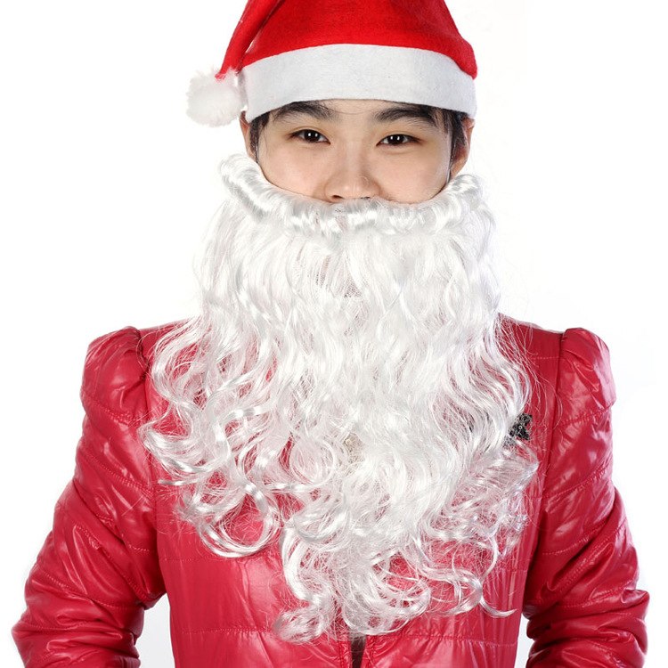 Santa Claus Wig Beard Set Costume Accessory Adult Christmas Fancy Decoration