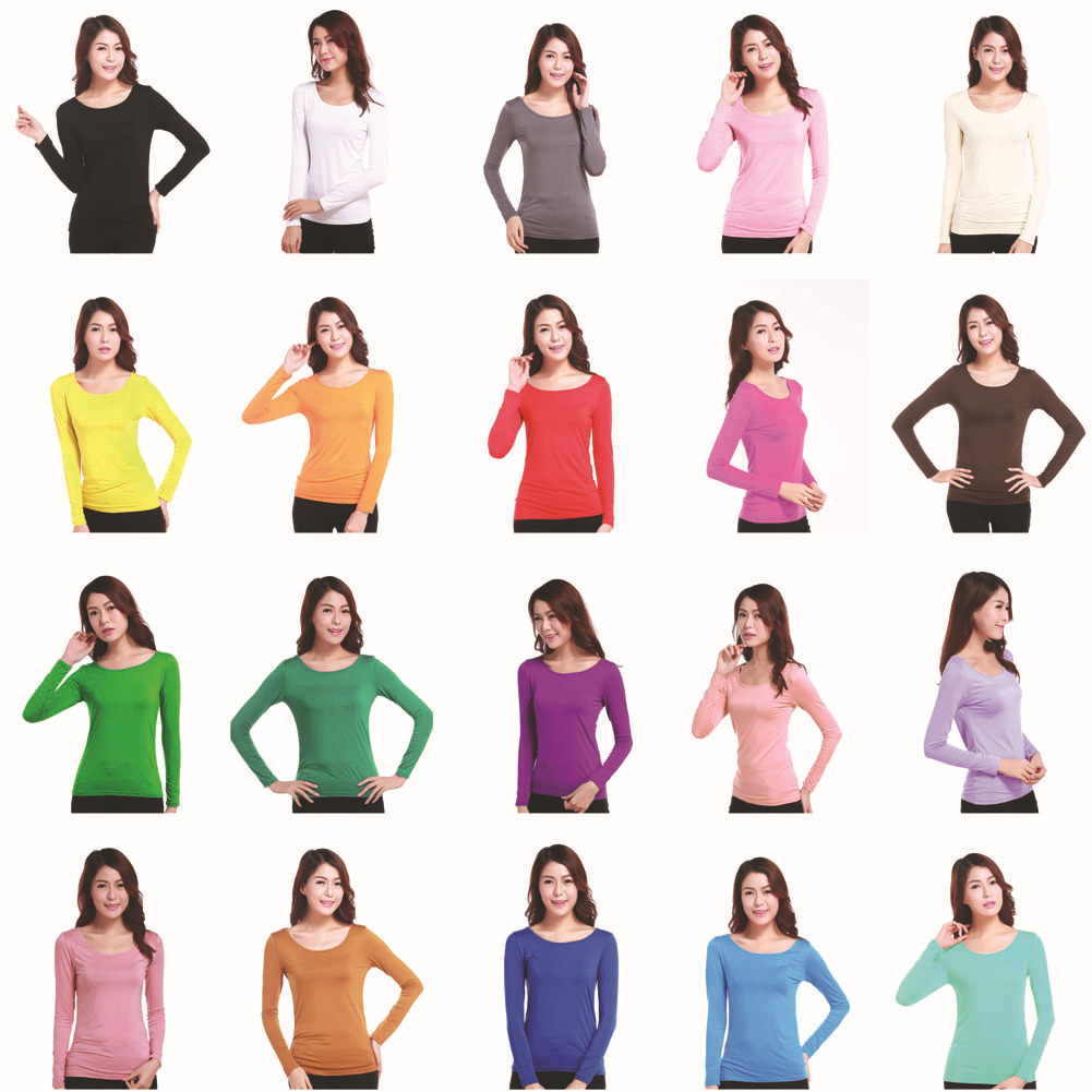 

Women Muslim T-shirt Long Sleeve Full Length Women's Comfort Shirt Ladies Undershirts Underwear Bottom Modal Turkey T Shirts Plus Size, Army green