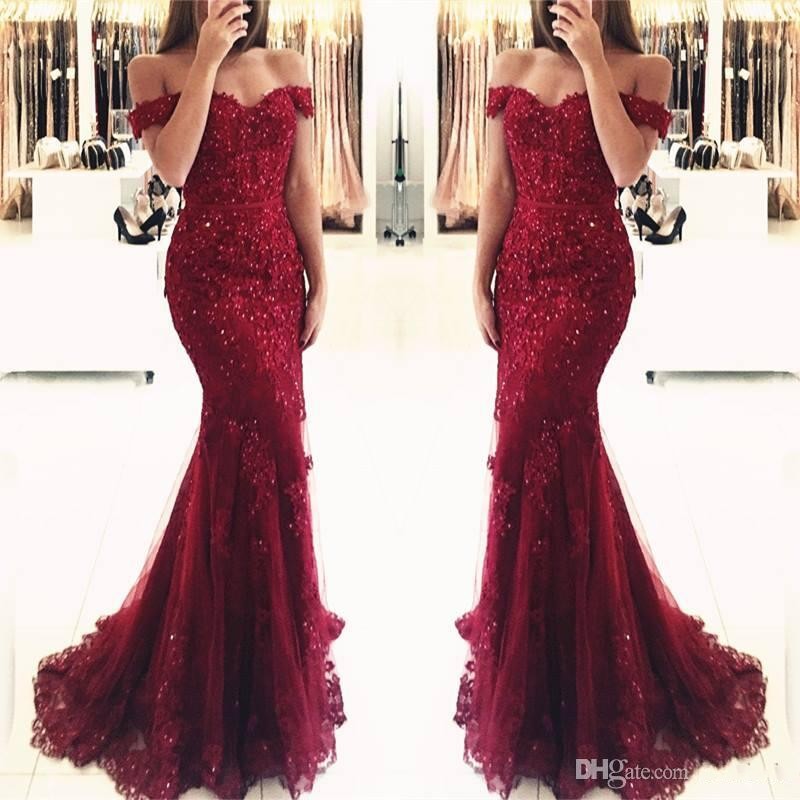 

New Elegant Off the Shoulder Beaded Mermaid Prom Dresses Short Sleeves Lace Appliques Floor Length Formal Evening Mother Gown Custom Made, Purple