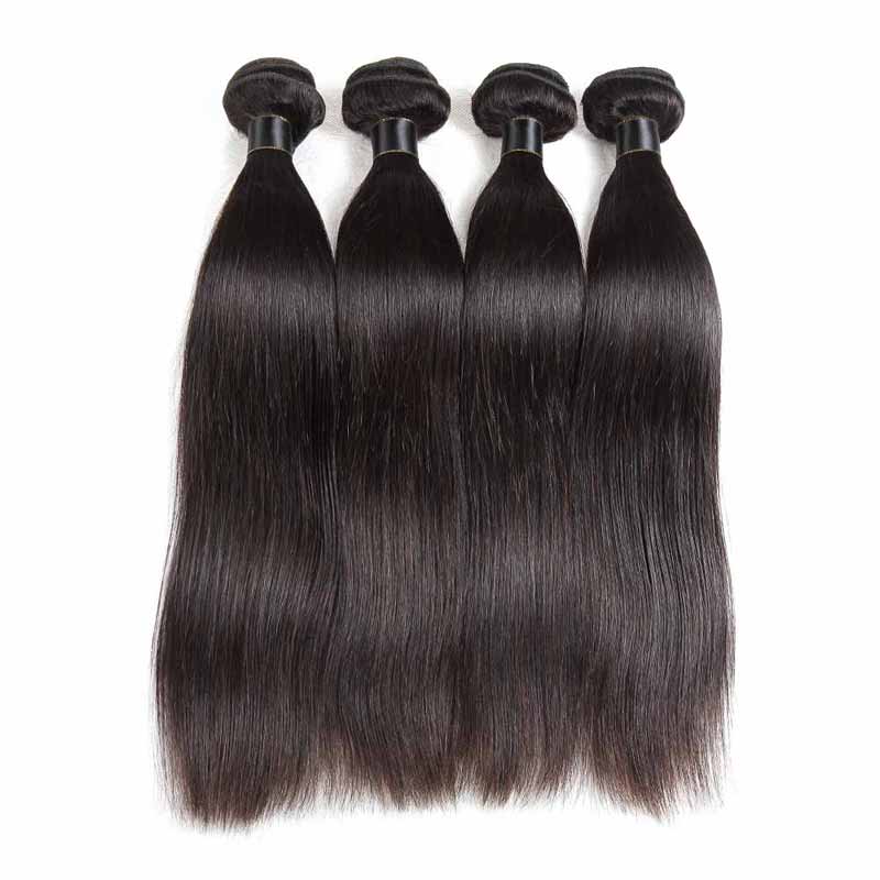 

Brazilian Peruvian Straight Hair 3 Bundles 100% Virgin Human Hair Bundles 100% Unprocessed Natural Black Human Hair Extensions