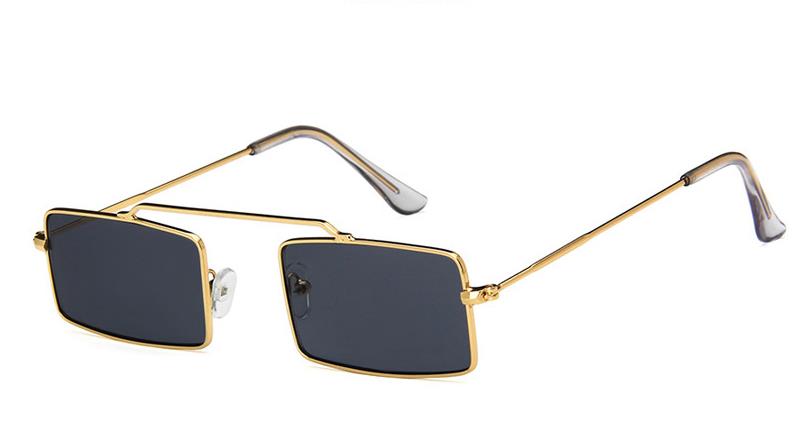 

Fashion Women & Men Brand Designer Personality Sunglasses Rectangle Alloy Frame Sun Glasses Eyeglasses Anti-UV Spectacles A++ SUN Glasses, White;black