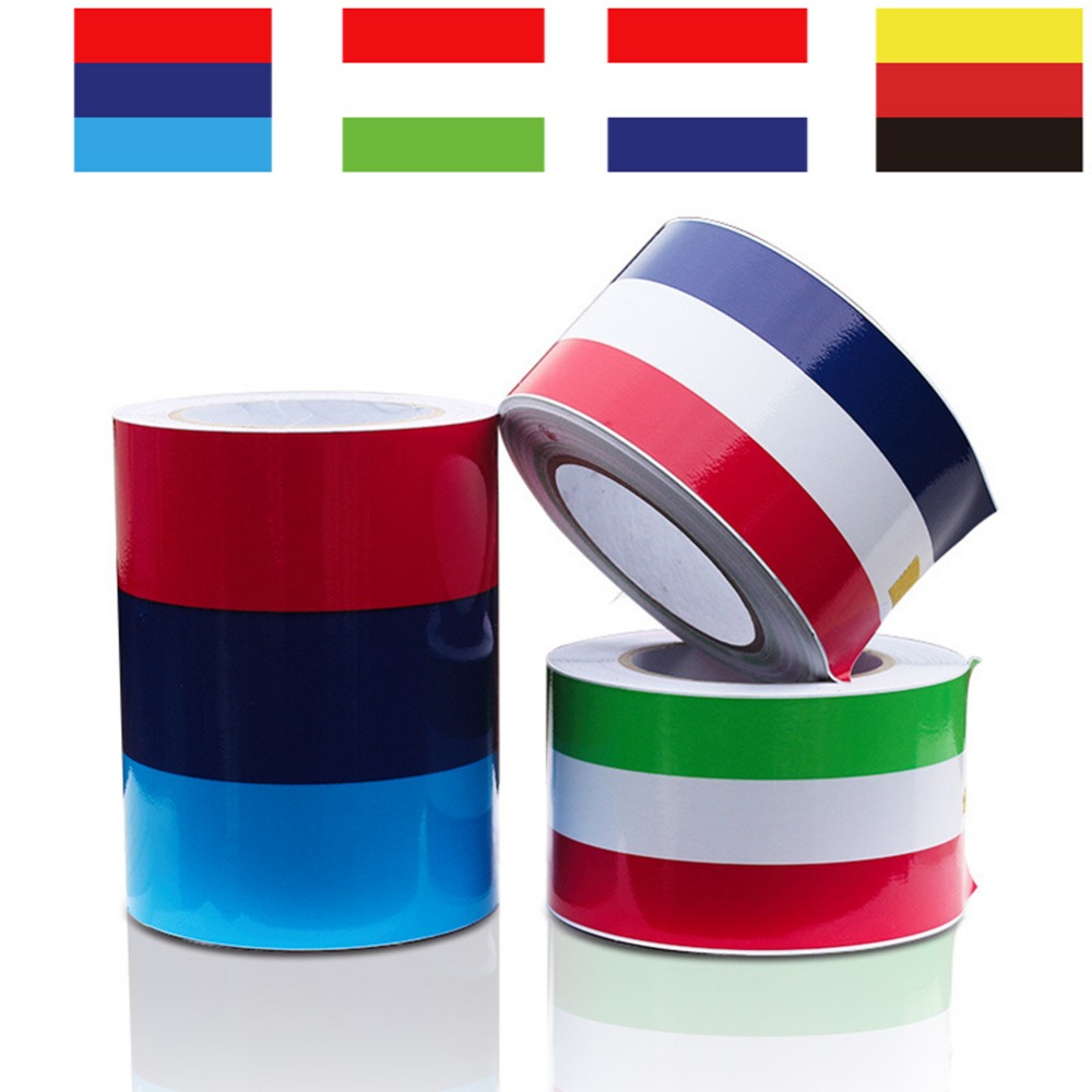 

Car-Styling Sticker Italian French Germany Flag Three-color Stripe Decal Bumper Sticker Car Decoration Sticker Tape 2M, Italian flag color