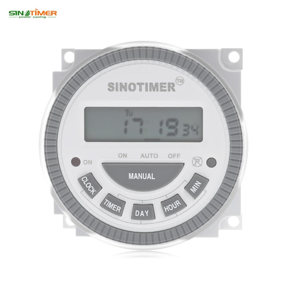 CN101A Temporizador De Alimentación AC Digital LCD Interruptor de tiempo programables Relé temporizadores al aire libre