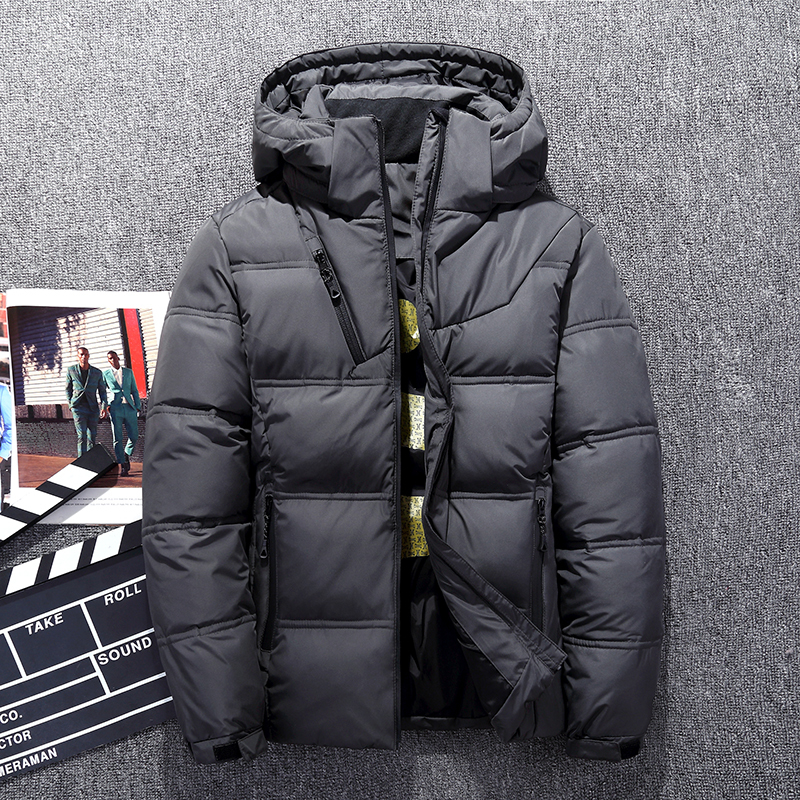 Hot Sale Windproof Down Jackets Men Warm Hooded Winter Outerwear High Quality Smart Casual White Down Coats Male Padded Jacket L18101103