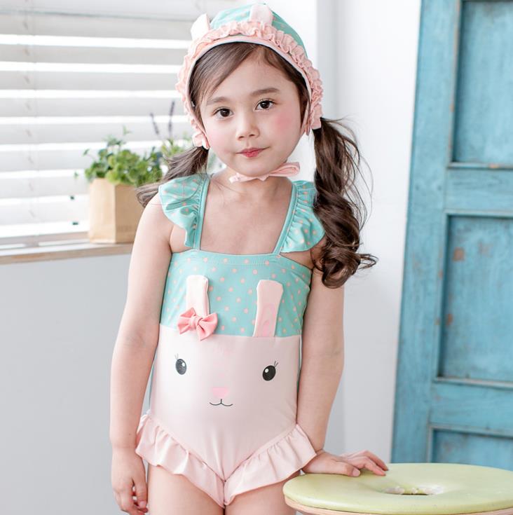 Kids Girls Swimwear Flower Printed Toddler Baby Summer Beachwear