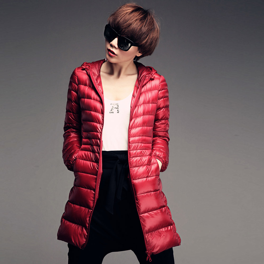 Winter 2018 S-6XL Over Size New Basic Fashion Female Plus Size Coat Warm Thin Down Jacket Outwear Overcoat