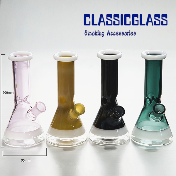 

Glass Bongs 7.8 Inch Water Pipe Hookah With Down Stem & Bowl Thick 18mm Female Bubbler Banger Hanger