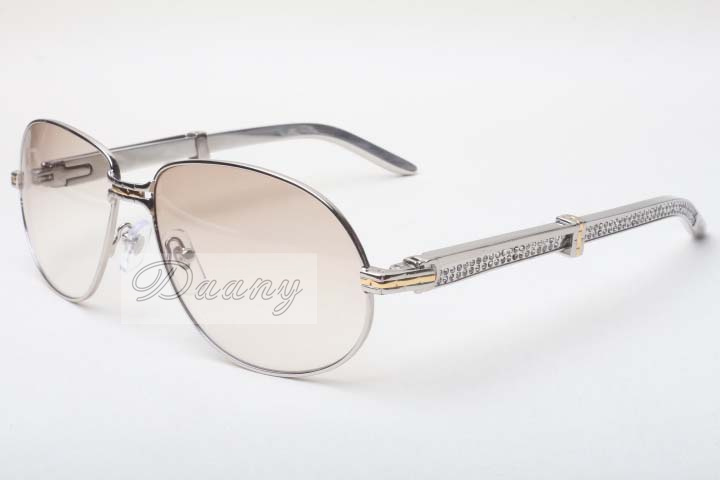 

Factory Outlet New Large Sunglasses Stylish Casual Men & Women Diamond Metal Legs Sunglasses 566 Advanced Sunglasses, Size: 61-16-140MM