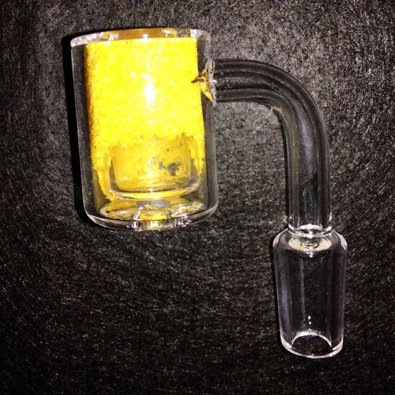 

Factory Price XXL Thermal Banger Quartz Nail With Quartz Sand RED YELLOW WHITE Male Female Double Tube 10mm 14mm 18mm 90 Degrees