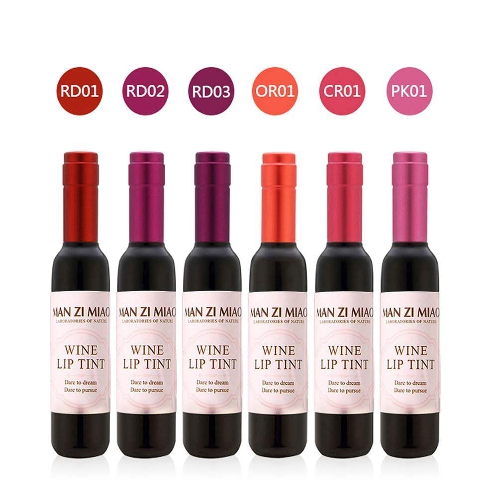 

Drop Ship Epack Red Wine Bottle Matte lip tint Lip Gloss Long Lasting Waterproof Lipgloss Moisturize Lip Tint Cosmetic Liquid Lipstick 6 Col, Mix color