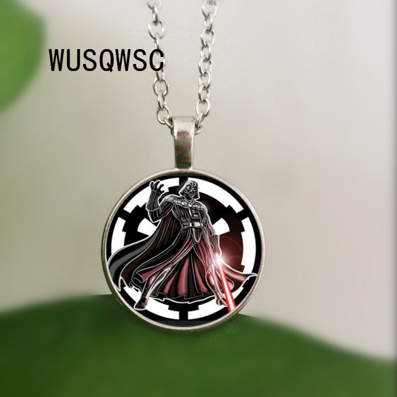 Mens necklace Star Jedi Order Logo Emblem Pendant Necklace Inspired Pendant Necklace Glass Cabochon Necklace