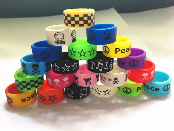

12mm vape band silicone ring can print your logo for e cig rda sub tank wholesale MOQ 500 to custom