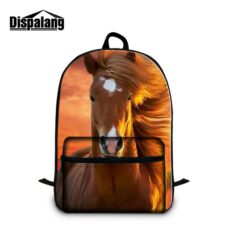Cavallo Animale Unisex Donna Ragazza Zaino Borsa Zaino Mochila MIRANTE Uomini