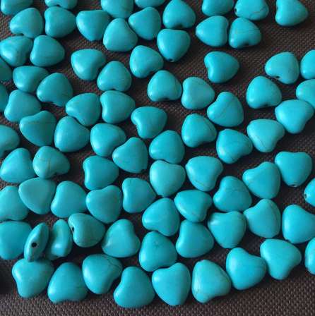 

Natural Stone Turquoises beads 12mm Heart Shape Natural Blue Turquoises Beads For Jewelry Making