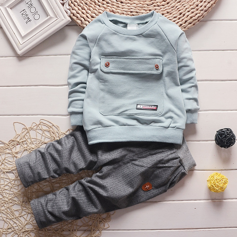 

Toddler Kids Baby Boys Clothes Long Sleeve Top T-shirt +Pants Cotton Outfit Baby Clothing Sets Children's clothing, Black