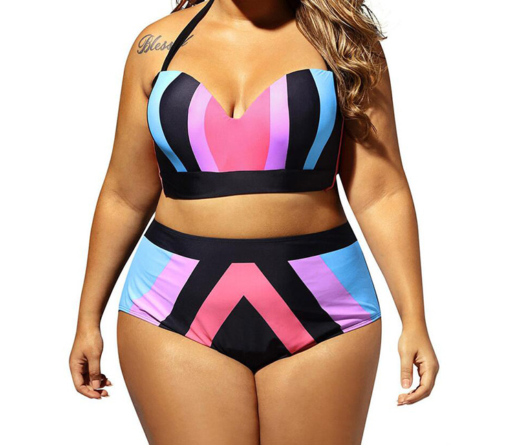 

2018 hot selling Plus size swimsuit plus size swimwear one - piece swimsuit Go to the beach and swim
