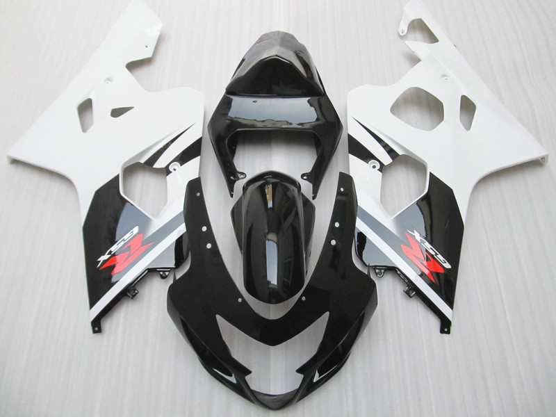 

High grade faring kit for SUZUKI GSXR600 GSXR750 04 05 K4 aftermarket GSX-R600/750 2004 2005 black white fairings set GU80, Same as the picture shows