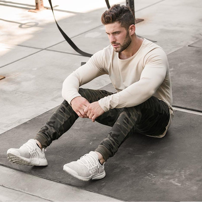 

Quickly Dry Compression Fitness Tights Polyester Yoga Pantalones Gym Sports Leggings Men Workout Running Pants, With zipper