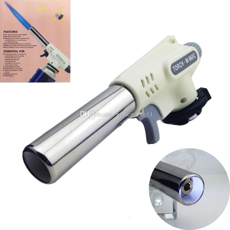 

1300C Refillable Butane Gas Portable Torch Windproof jet flame lighter Multy Bong Kitchen Culinary Gas torch