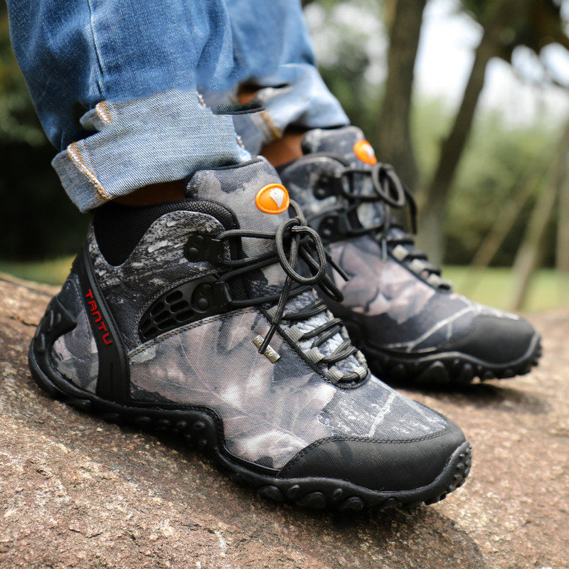 

shoes outdoor men trekking sport shoes tactical boots men botas tacticas Trainers zapatillas hombre deportiva, Black