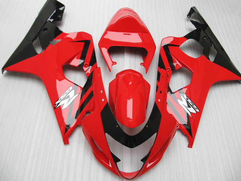 

Free custom faring kit for SUZUKI GSXR600 GSXR750 04 05 K4 aftermarket GSX-R600/750 2004 2005 black red fairings set BQ29, Same as the picture shows