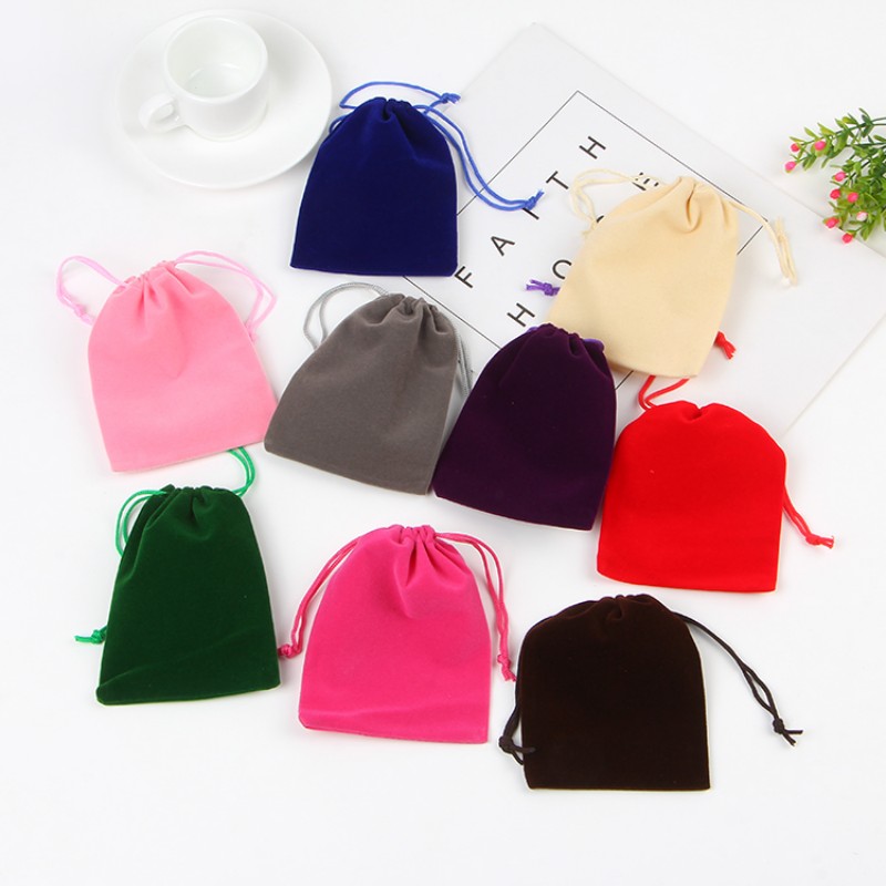 

Velvet Bags Jewellery Pouches 100pcs/lot 7x9cm Purple Beautiful Gift Bags Package Fabric Gift Pouch Gift Velour