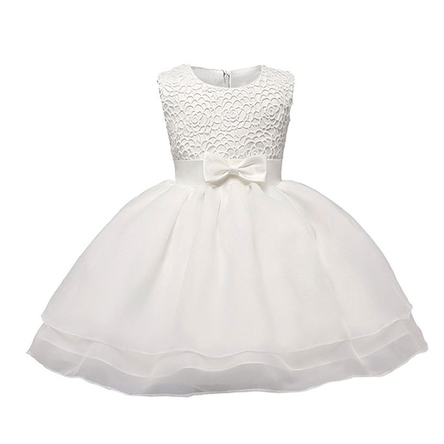 Mignon mode bébé fleur baptême de baptême baptême vêtements nouveau-né enfants filles anniversaire princesse bébé robe robes costume