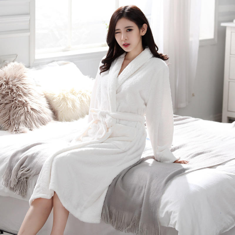 White Flannel Robe