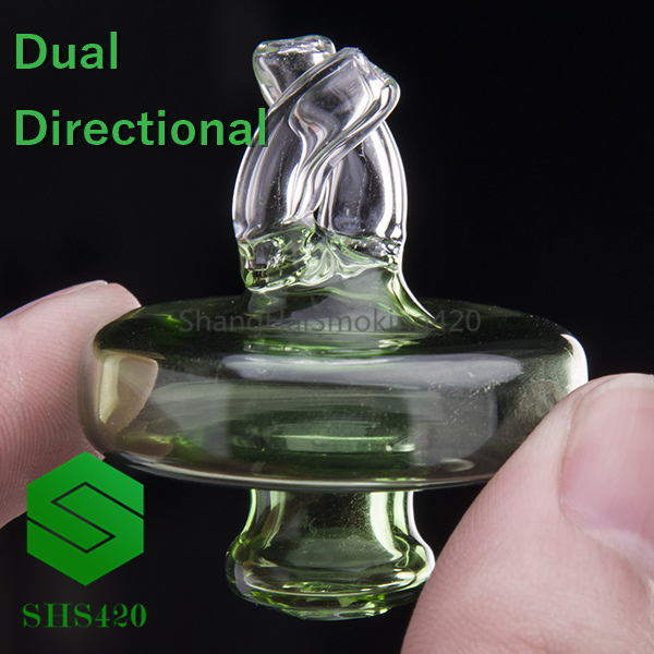 

Dual Directional Airflow Glass Carb Cap with Hollow Inner Tubes D=35.5mm L=40mm for Quartz Bnager 25mm Quartz Banger Nail Oil Rigs