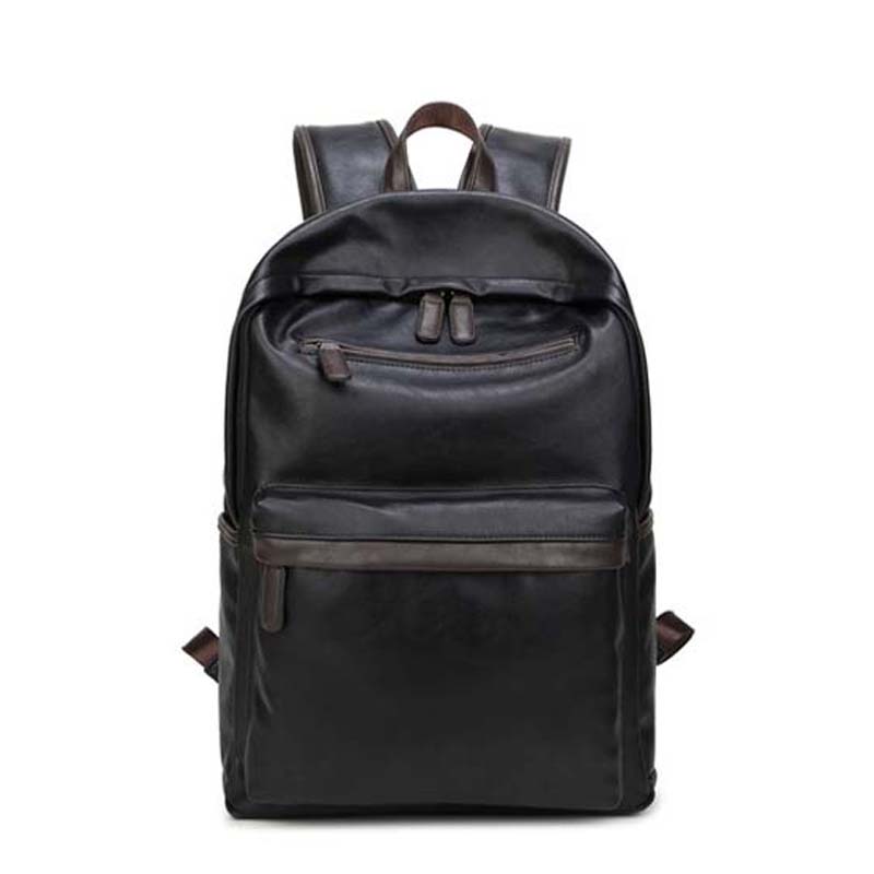 Fashion Bag Leather Mens Laptop Backpack Casual Daypacks For College High Capacity Trendy School Backpack Men Travel Bag-image-409857310