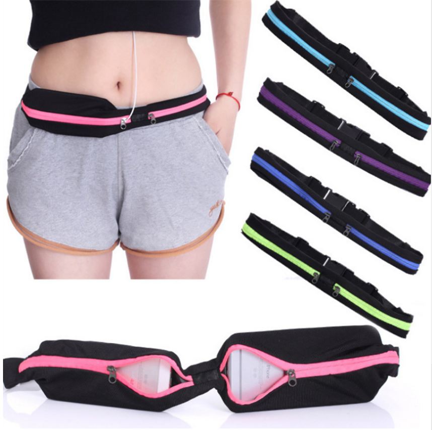 

Running Travel Waist Pocket Jogging Sports Portable Waterproof Cycling Bum Outdoor Money Phone anti-theft Pack Belt Sport Bag