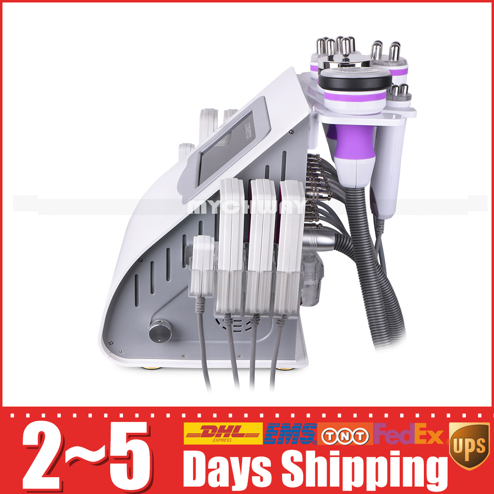 

New Promotion 6 In 1 Ultrasonic Cavitation Slimming Machine Vacuum Radio Frequency Beauty Device for Spa