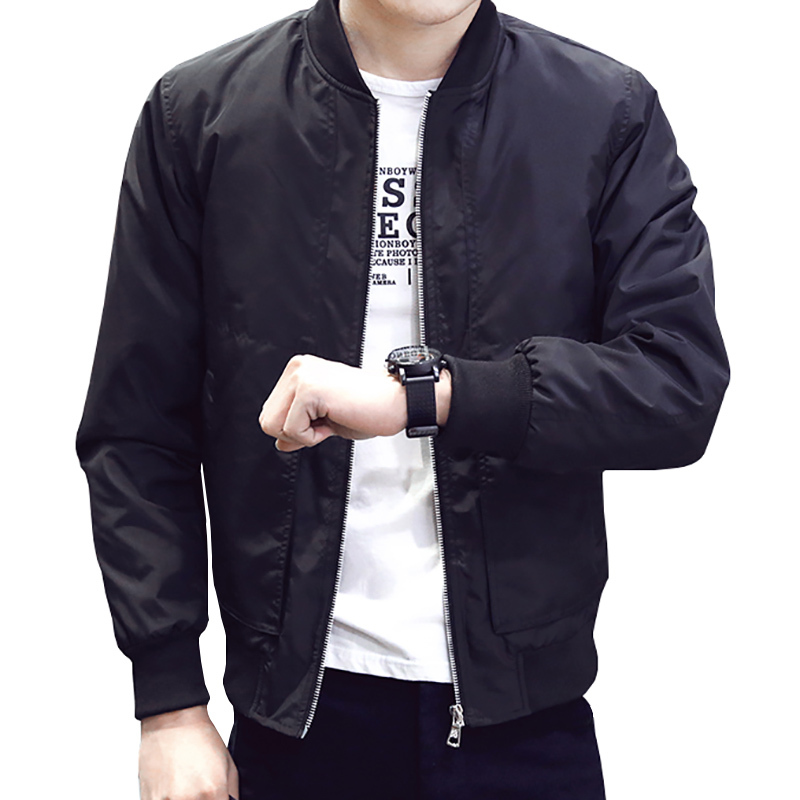 2018 New Spring Autumn Casual Solid Fashion Slim Men Bomber Jacket Male Baseball Men's windbreaker Jackets Coat Men's Jacket 4XL Y18925