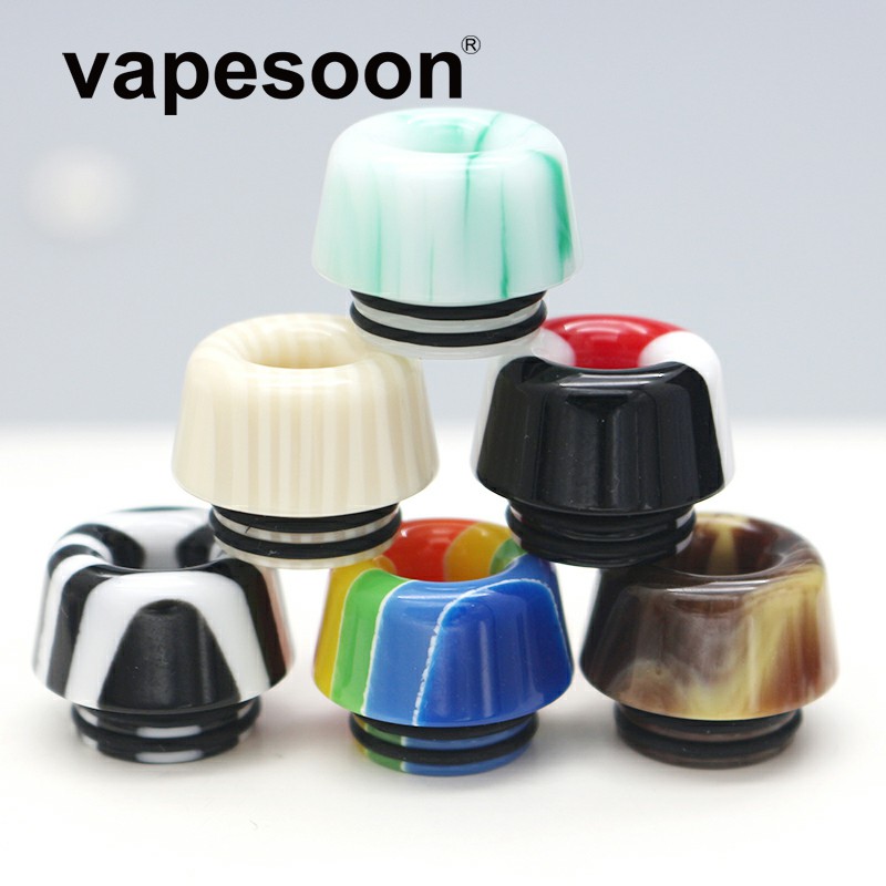 

VapeSoon 810 Resin Drip Tip Mushroom Style For TFV8 TFV12 Prince MANTA Ello Duro etc Rainbow Color