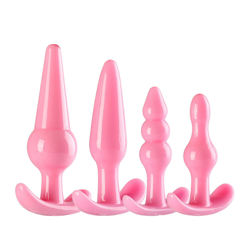 4pcs / Set Anal Jouets Bouchons Anus Dildo Sexe adulte Produits pour femmes et hommes Butt Butt