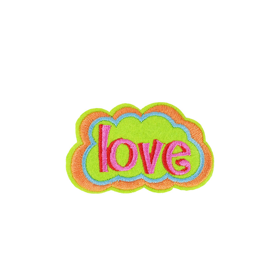

10 PCS Love Captions Embroidered Patches for Clothing Iron on Transfer Applique Patch for Dress Bags DIY Sew on Embroidery Badge, Black