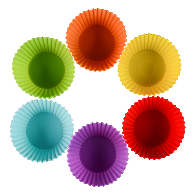 

Round Shape Muffin Cupcake Mold Silicone Small Loaf Pan Food Grade Silicone Muffin Baking Cups Chocolate Pudding Jelly Mold