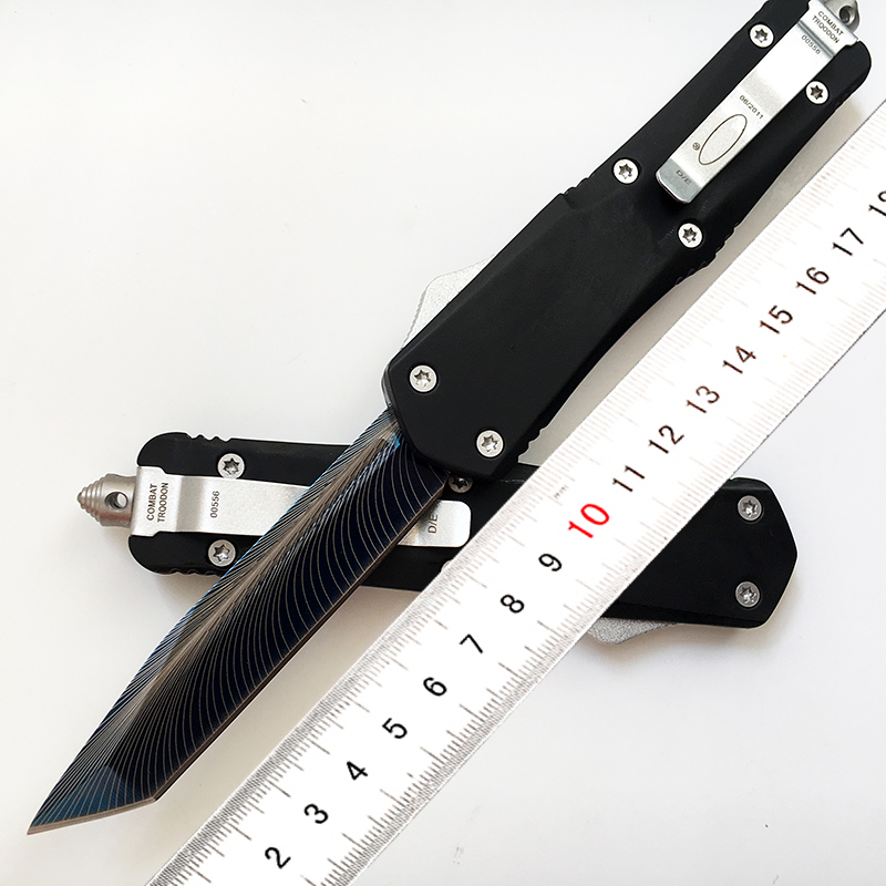 

Micro technical tactical fighting portable EDC switch knife 440C aluminum 00556 D/E camping hunting pocket knives