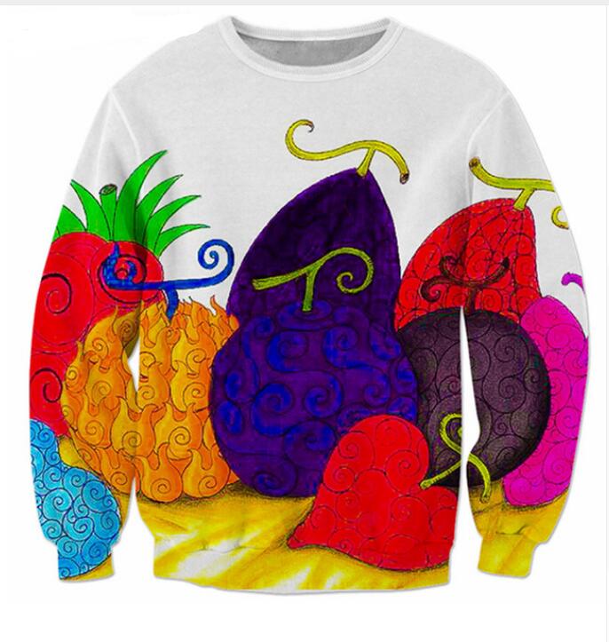 

Wholesale-Newest Fashion Womens/Mens anime One Piece Devil fruit Funny 3D Print Casual Sweatshirt Tops Plus Size QQy049, Multicolor