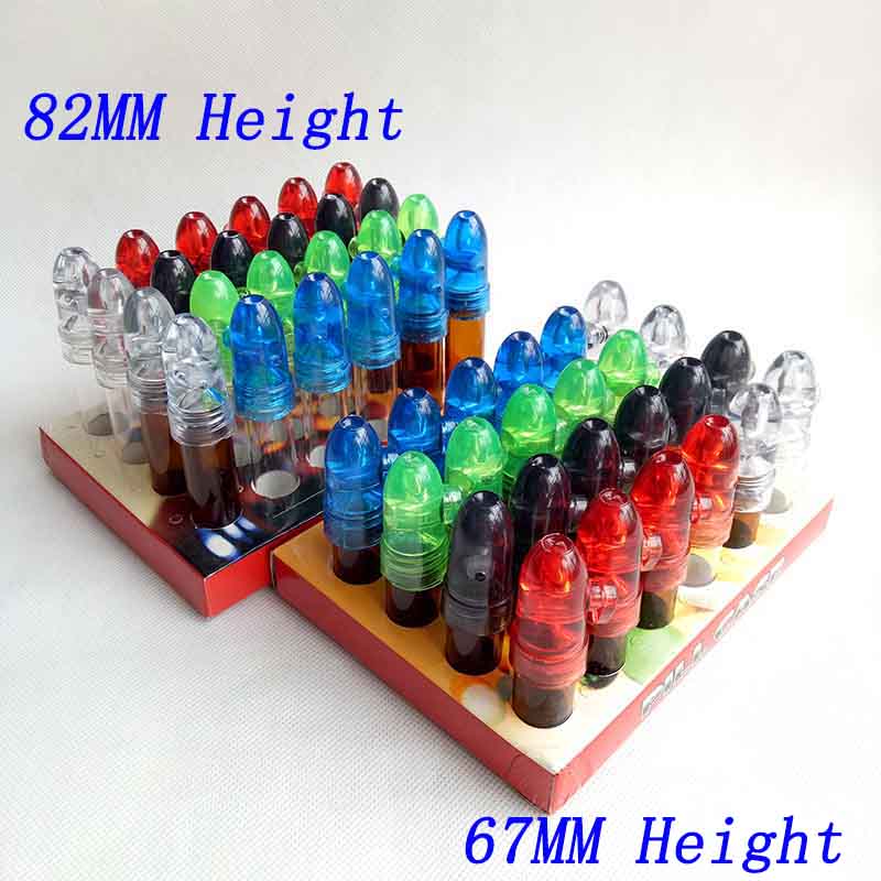 

Glass Bottle Snuff Bullet Box Dispenser Snuffer Smoking Tool Accessories 53mm 67mm 82mm Height Acrylic Snorter Rocket Sniffer