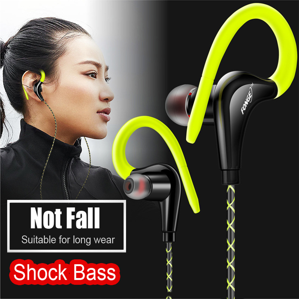 

Fonge Earpiece S760 Stereo Super Bass Headphones Waterproof Earphones Ear Hook Earbuds Sport Running Headset With Mic for iphone Xiaomi