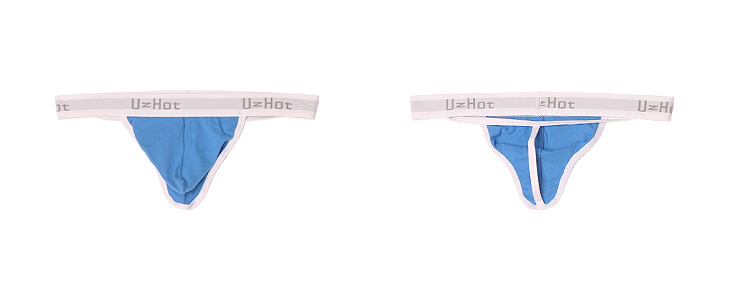 

#11010 wholesale 2pcs/lot men fashion sexy underwear cotton blend U bag low rise thongs T-string g-strings free shipping