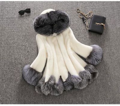2018 Autumn and Winter New Ladies Fashion Fur Coat Hit Color Wool Beach Wool Short Coat