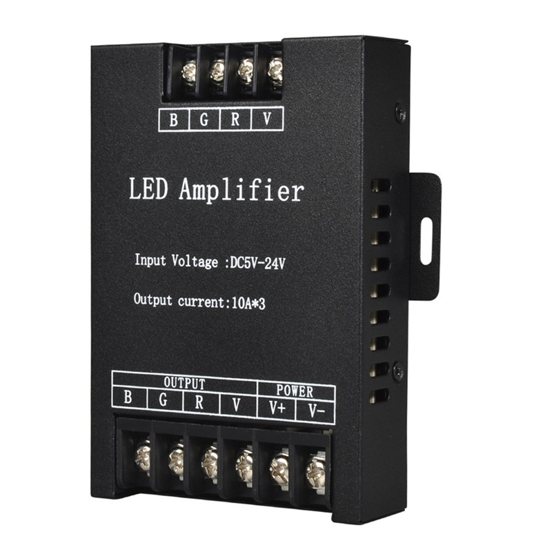 

30A LED RGB Amplifier DC5-24V 3*10A for RGB 3528 5050 LED Strip Light Power Repeater Console Controller