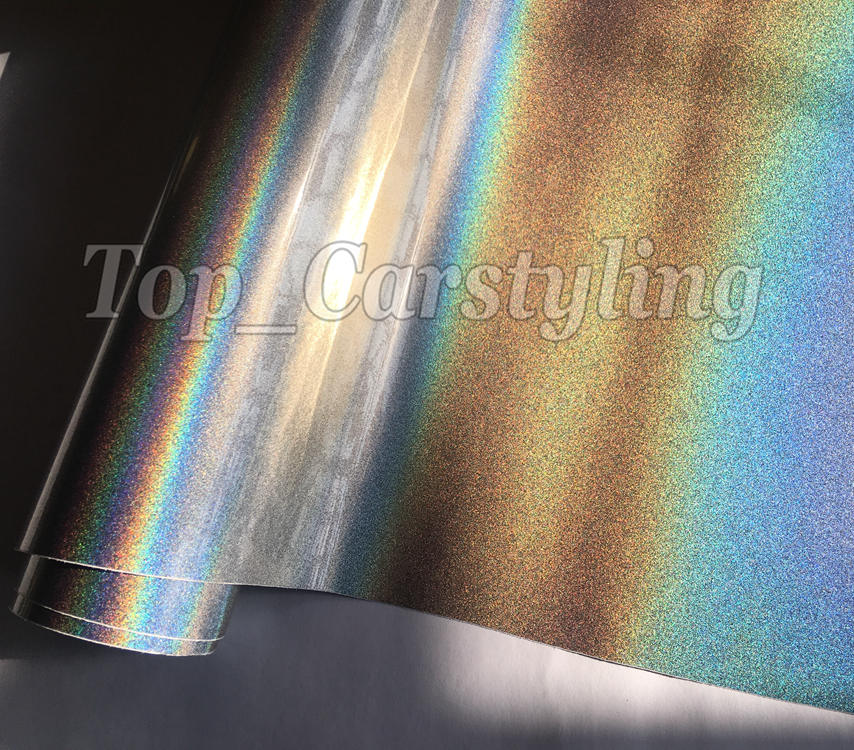 

Silver Gloss Psychedelic Vinyl Wrap with air bubble free / release Car Wrapping Film Like 3m Psychedelics 1.52x20m rol 5x67ft roll l, Silver psychedelic